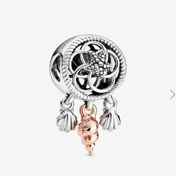 Pandora Rose Openwork Seashell Dreamcatcher Charm - Picture 1 of 2